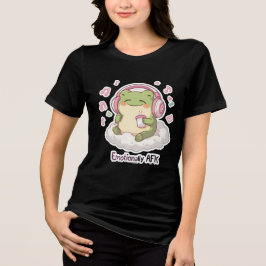Emotional AFK-Frosch-Shirt – Süßer Gamer-Frosch Tri-Blend Shirt