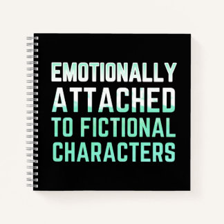 emotional an fiktive Zeichen angehängt Notizbuch