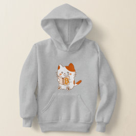 Emotional cat reading Bitcoin book Hoodie