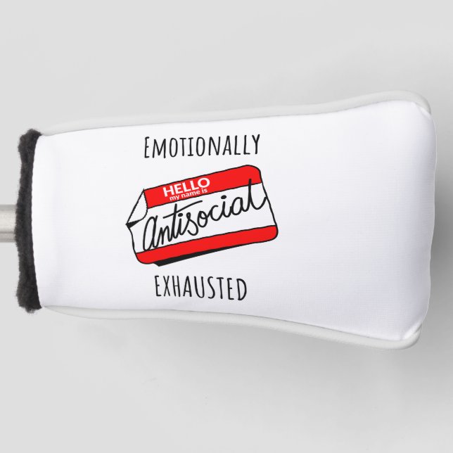 emotional erschöpft golf headcover (Vorderseite)