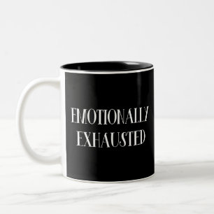 emotional erschöpft zweifarbige tasse