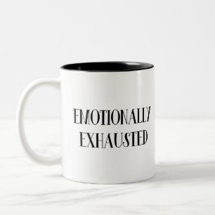 emotional erschöpft zweifarbige tasse