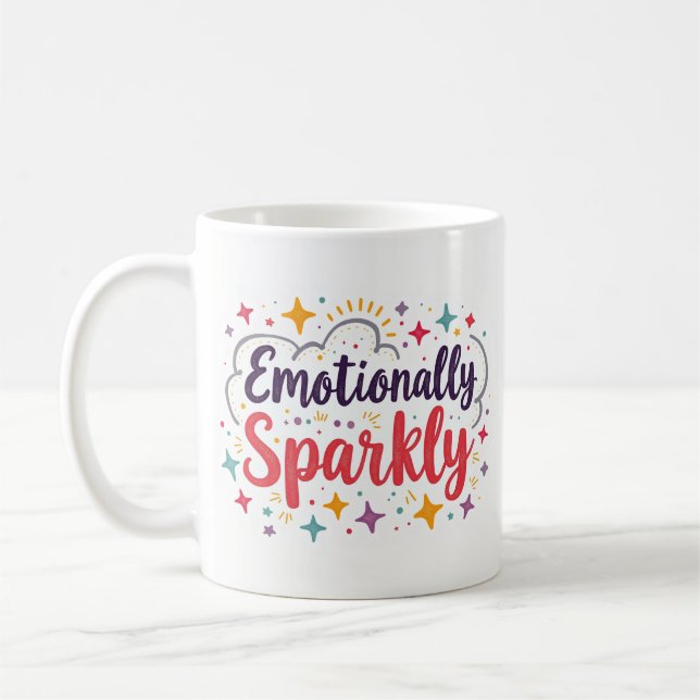Emotional funkelnd süße Kaffeetasse (Links)