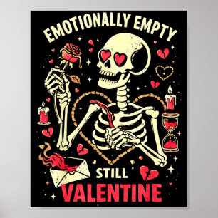 Emotional leer noch Skelett Valentinstag Liebe mic Poster
