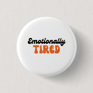 Emotional müdes Retro-Blasentext-Design Button