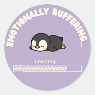 Emotional puffern... runder aufkleber
