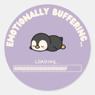 Emotional puffern... runder aufkleber