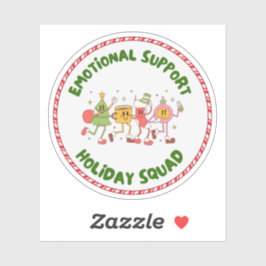 Emotional Support Holiday Squad Aufkleber