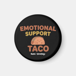 Emotional Support Taco Funny Retro Kawaii Comfort  Magnet
