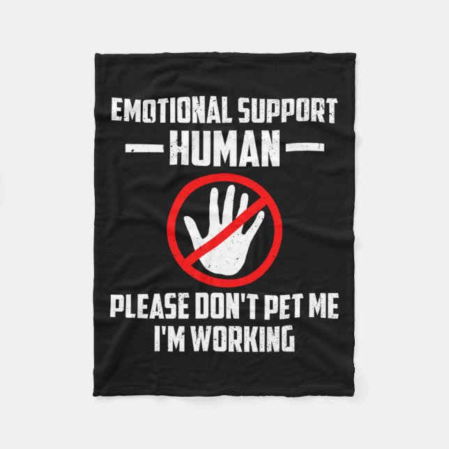 Emotional-suprt Human Halloween Costume Do Not Pet Fleecedecke (Vorderseite)