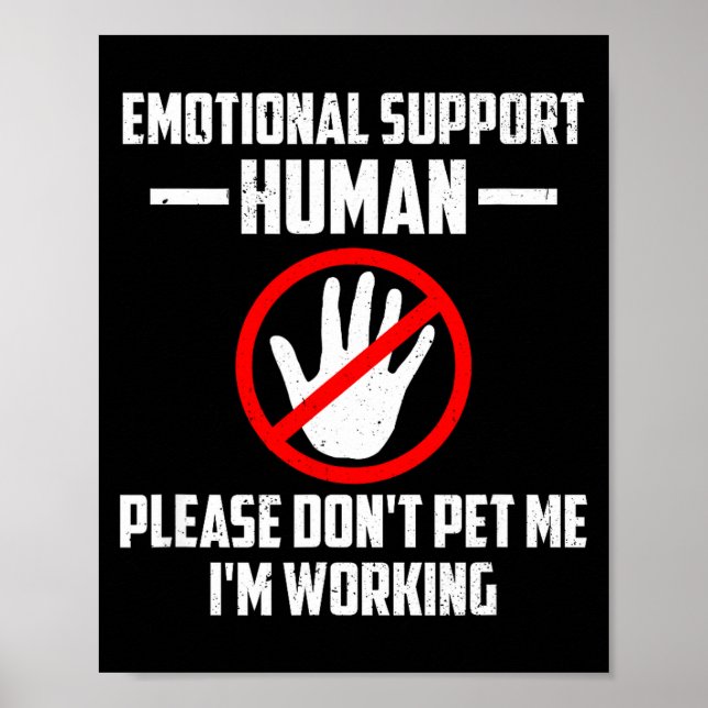 Emotional-suprt Human Halloween Costume Do Not Pet Poster (Vorne)