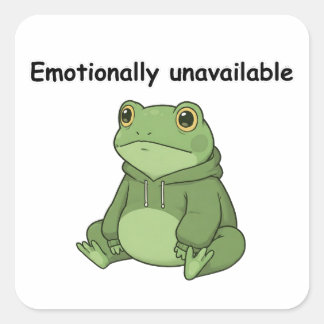 emotional unerreichbar quadratischer aufkleber