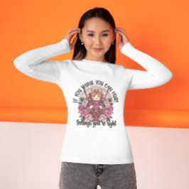 Emotional zerbrechlicher Krieger – Katze-Samurai-E T-Shirt