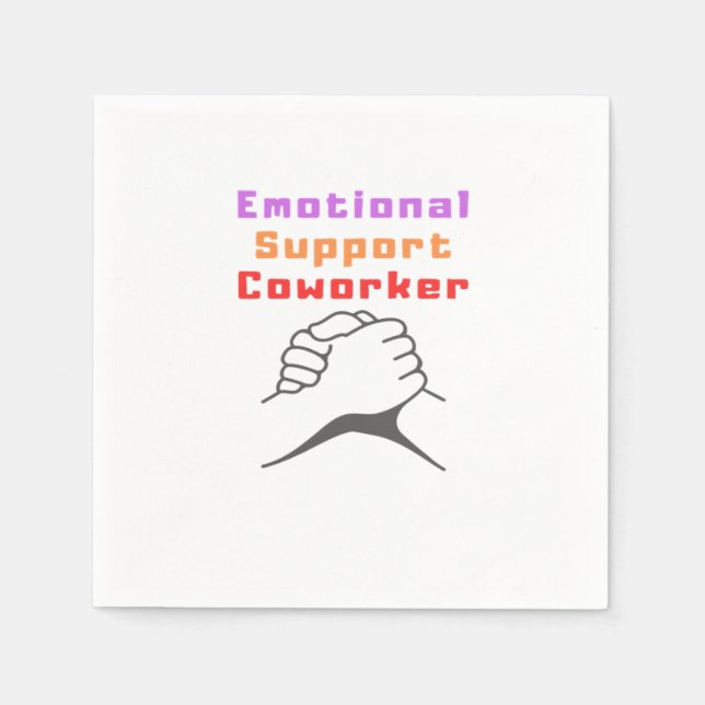 Emotionale Hilfe Bester Mitarbeiter Serviette (Vorderseite)