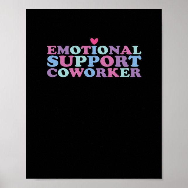 Emotionale Hilfe Coworker Chill Meme und Viral Poster (Vorne)