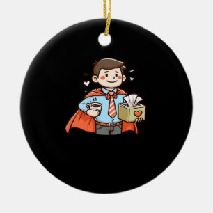 Emotionale Hilfe Coworker Classic Viral Meme Keramik Ornament