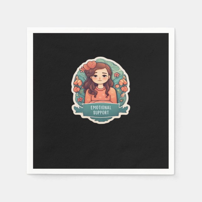 Emotionale Hilfe Coworker Funny Meme Serviette (Vorderseite)