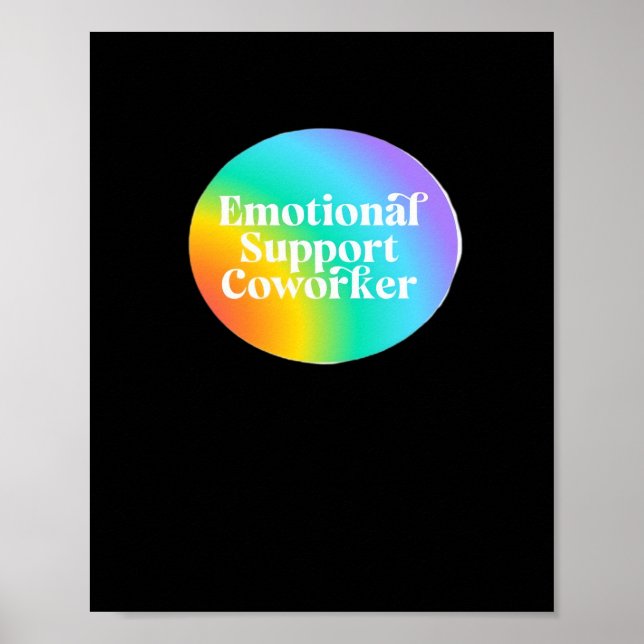 Emotionale Hilfe Coworker Funny Poster (Vorne)