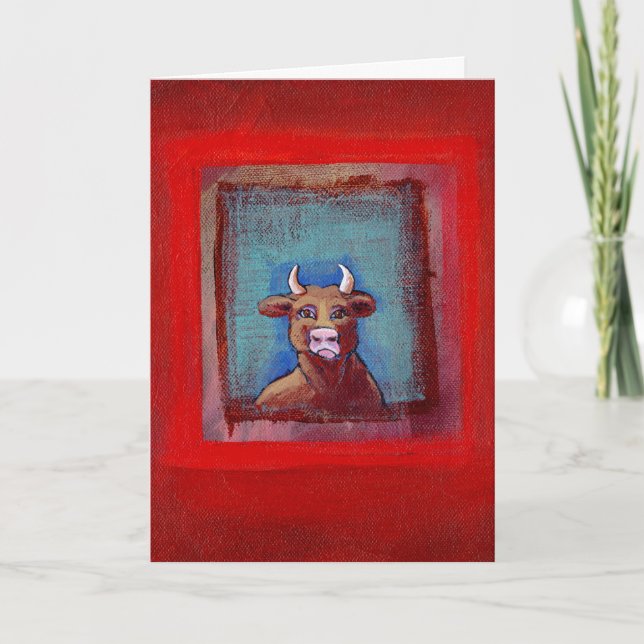 emotionale Kunst des traurigen Umkippens Feiertagskarte (Vorderseite)
