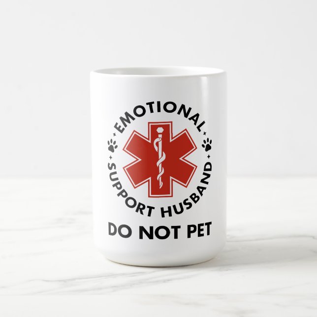 Emotionale Unterstützung für Ehemann nicht Haustie Kaffeetasse (Mittel)