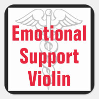 Emotionale Unterstützung Geige - Funny Sticker