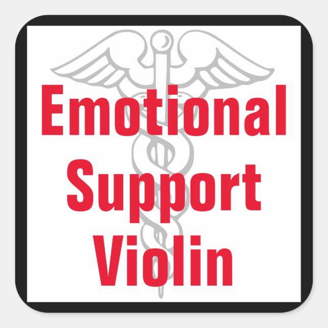 Emotionale Unterstützung Geige - Funny Sticker (Vorderseite)