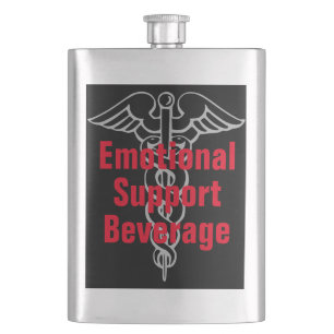 Emotionale Unterstützung Getränke Funny Liquor Fla Flachmann
