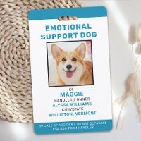 Emotionale Unterstützung Hund-ID Personalisiertes 