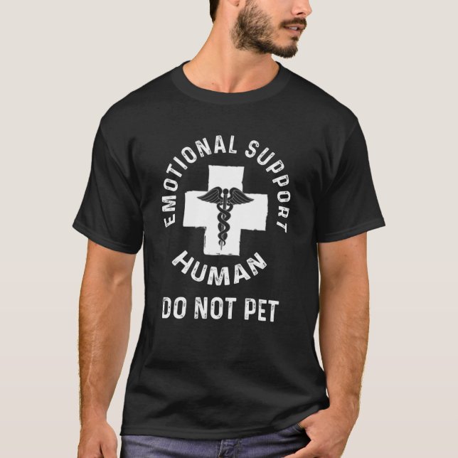 Emotionale Unterstützung menschliche Retro Männer  T-Shirt (Vorderseite)