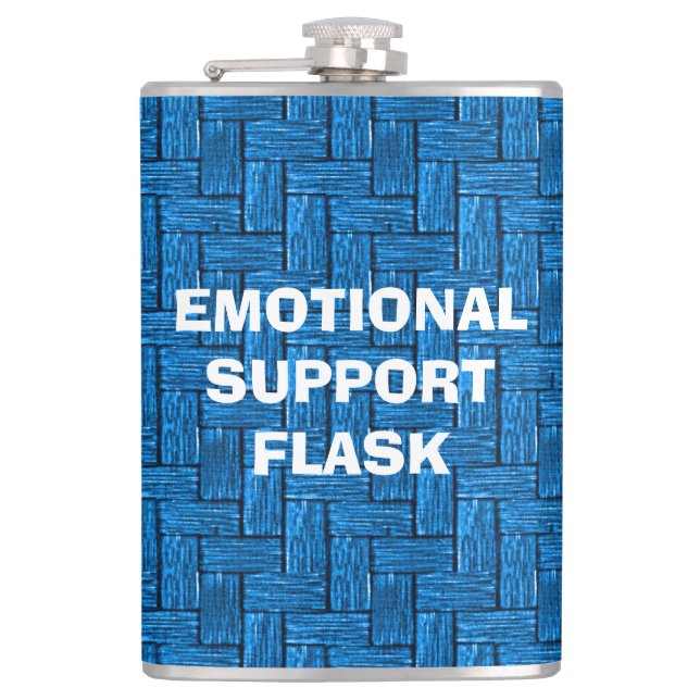 Emotionale Unterstützung Türkisfarbener Flasche Flachmann (Vorderseite)