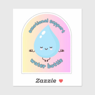 Emotionale Unterstützung Wasser Flasche Aufkleber