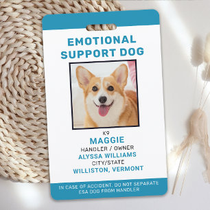 Emotionale Unterstützungs Hund ID Personalisiertes Ausweis