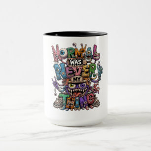 Emotionale Unterstützungschaos Seltsame Zeichentri Tasse