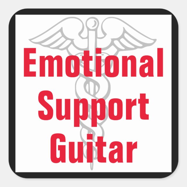 Emotionale Unterstützungsgitarre - Funny Sticker (Vorderseite)