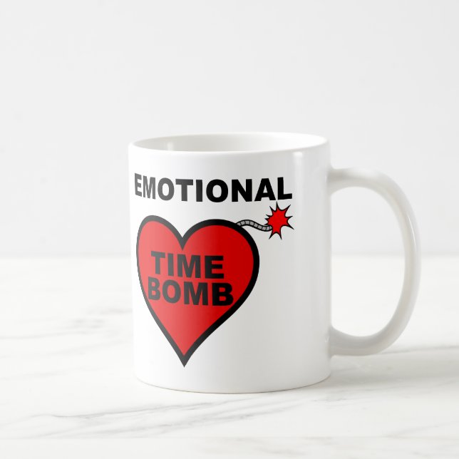 Emotionale Zeitbombe — Funny Mug oder Reiseumarmun Kaffeetasse (Rechts)