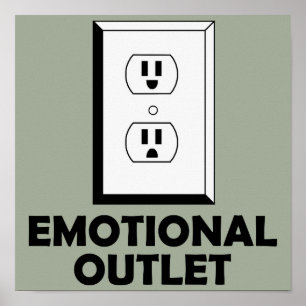 Emotionaler Ausgang Lustiges Poster Schild
