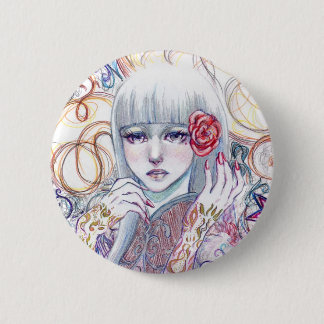 Emotionaler Blumen-Knopf Button