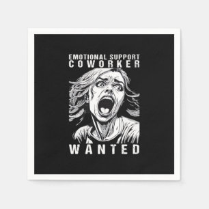Emotionaler Helfer - Gewollt Funny Office Empl Serviette