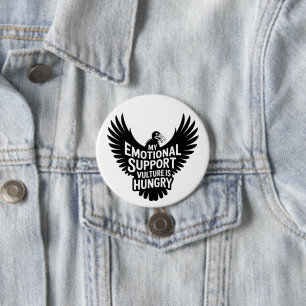 Emotionaler Unterstützungsgeier Lustiges Mental-He Button