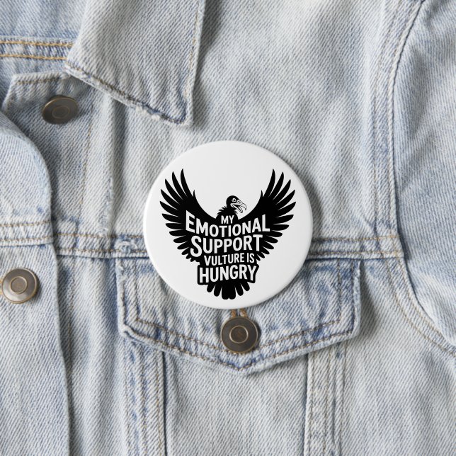 Emotionaler Unterstützungsgeier Lustiges Mental-He Button (Beispiel)