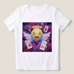 Emotionales Angel-Emoji-T-Shirt 🥺 💖 Tri-Blend Shirt