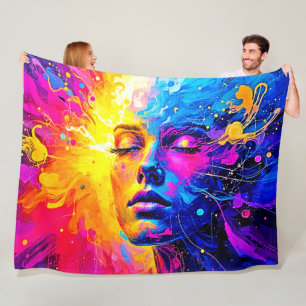 Emotionales Strahlungsportrait Fleecedecke