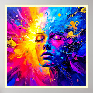 Emotionales Strahlungsportrait Poster