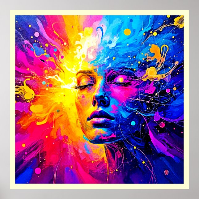 Emotionales Strahlungsportrait Poster (Vorne)
