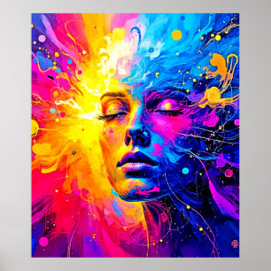 Emotionales Strahlungsportrait Poster