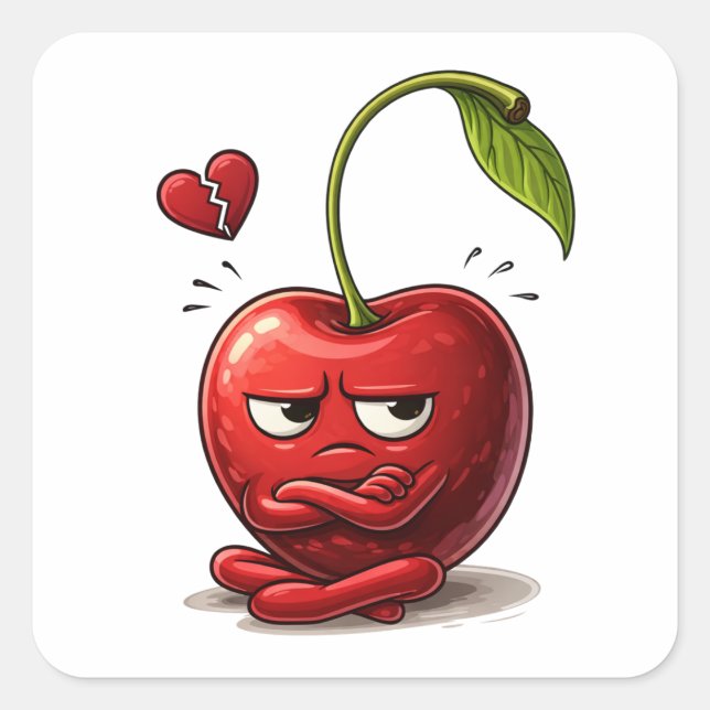 Emotionally Unavailable Cherry Sticker (Vorderseite)