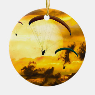 Emotionen Adventure Fly Parachute Paragliding Keramikornament