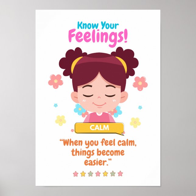 Emotionen bei Kindern mit Ruhe Poster (Vorne)