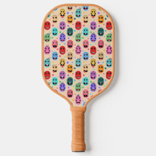 Emotionen Farbige Gesichter Pickleball Schläger