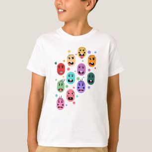 Emotionen Farbige Gesichter T-Shirt